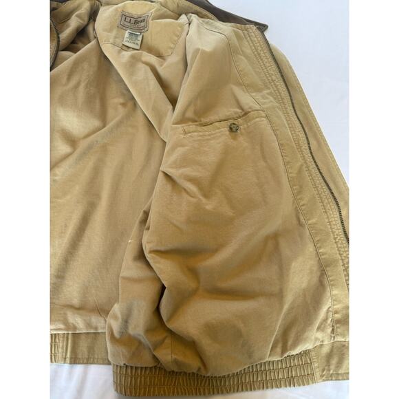 L.L. Bean Tan Jacket with Brown Collar - Picture 9 of 10